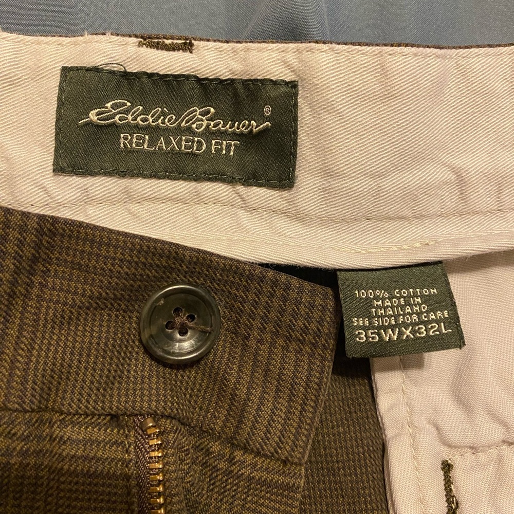 Eddie Bauer Brown Chinos Relaxed Fit